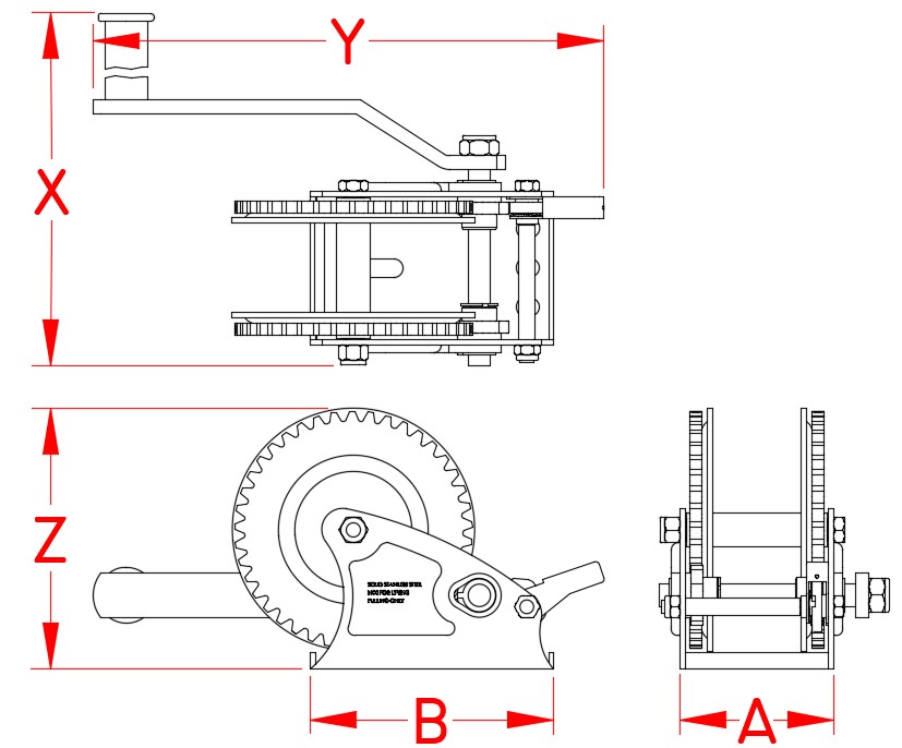 Stainless Steel Trailer Winch, C0270-0001, C0270-2001, Specifications Stainless Steel Trailer Winch, C0270-0001, C0270-2001, Specifications